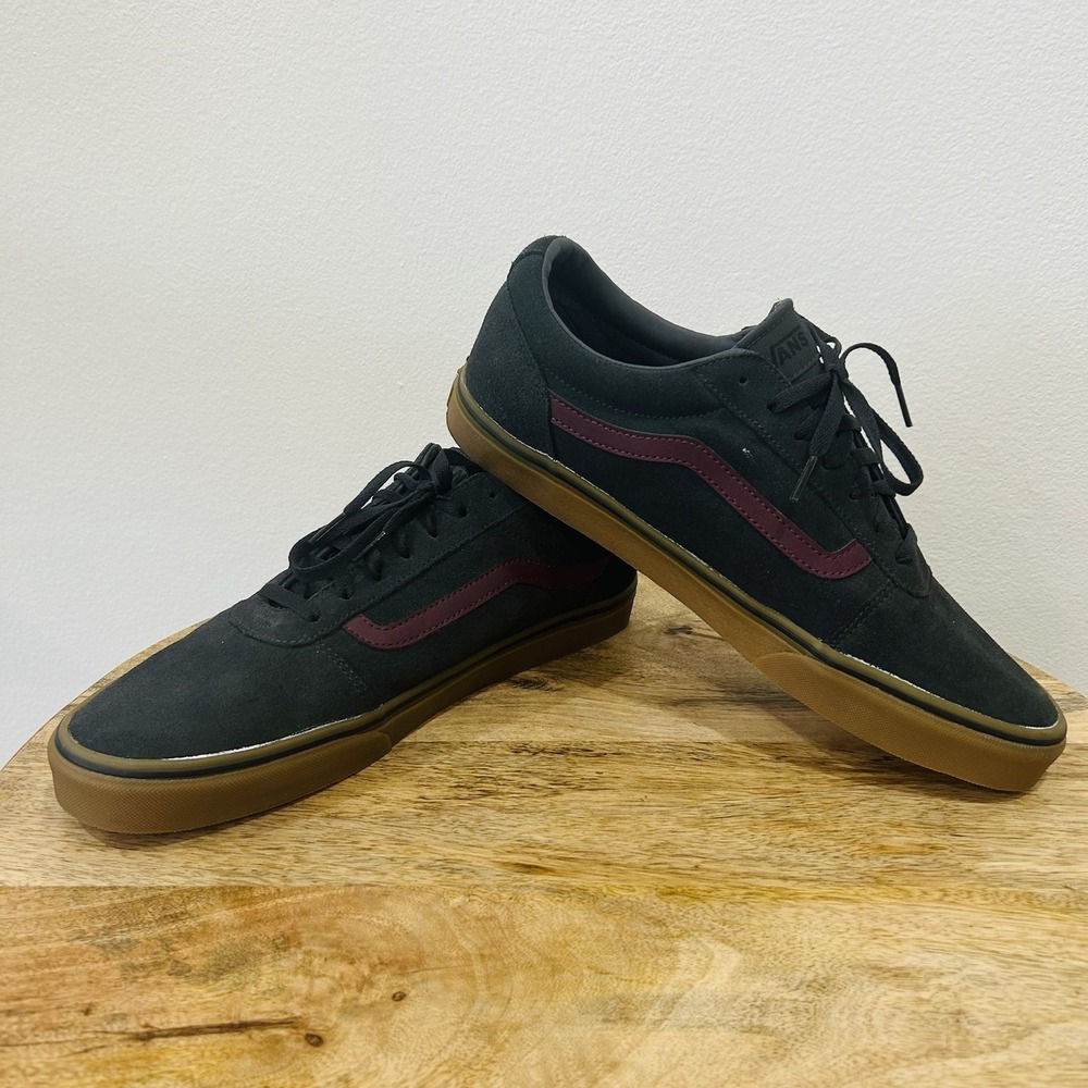 Vans Old Skool Grey Maroon Off The Wall Gum Sole 500714 US Mens Size 13